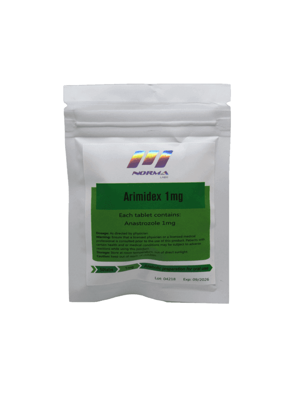 Arimidex Norma Pharma - 50 Tablets for Estrogen Control Arimidex Norma Pharma 50 tablets 1mg for estrogen control and performance enhancement.