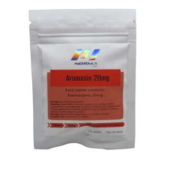 Aromasin by Norma Pharma, 50 tablets, 20mg each, trusted for estrogen control