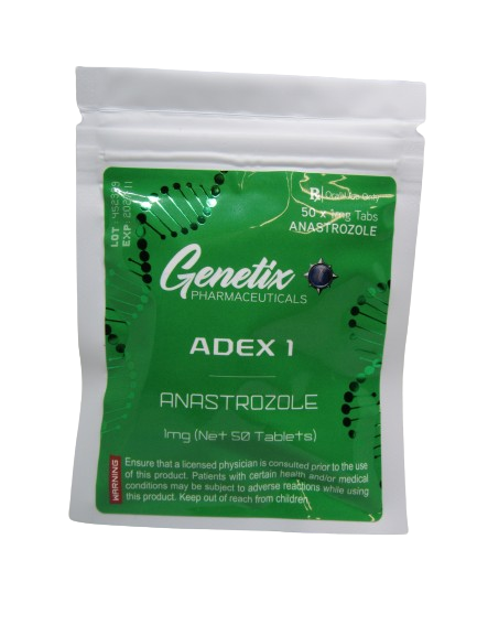 Genetix Pharma Arimidex tablets for hormone therapy.