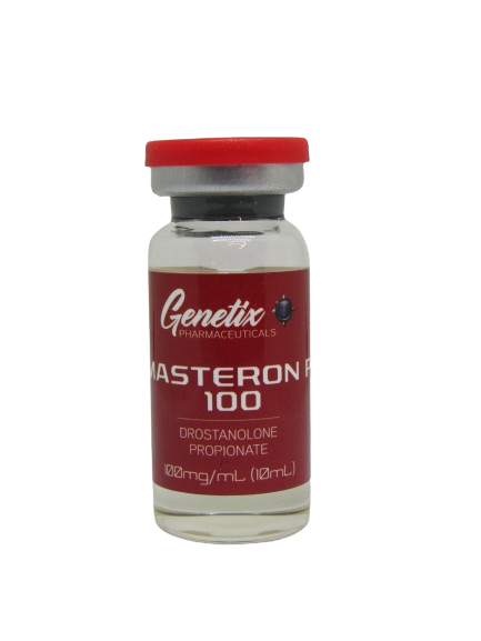 Genetix Pharma Masteron Propionate 100mg in a 10ml vial.