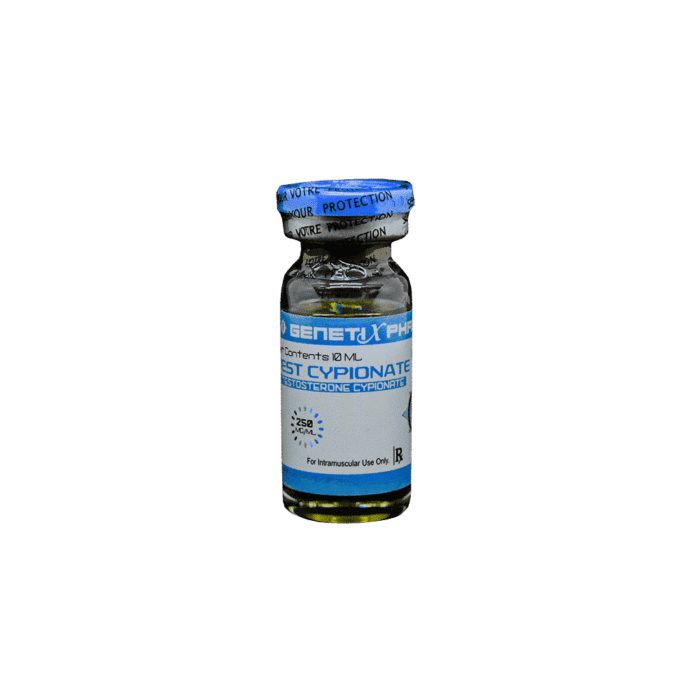 Genetix Testosterone Cypionate 250mg in a 10ml vial.