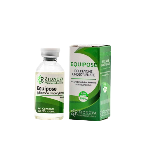 Zionova Equipoise steroid vial for muscle growth and performance enhancement.