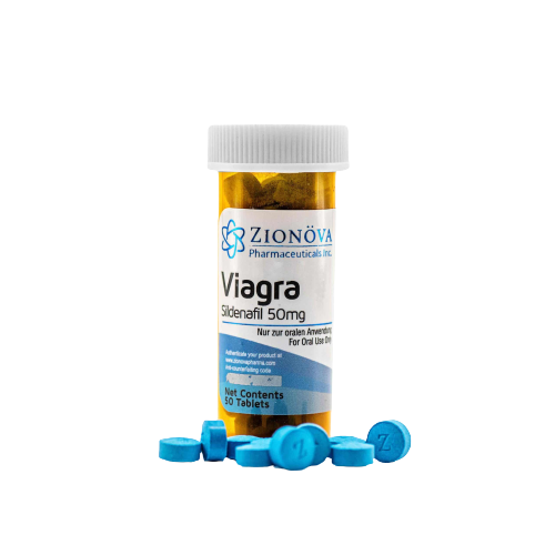 Zionova Viagra tablets for erectile dysfunction treatment.