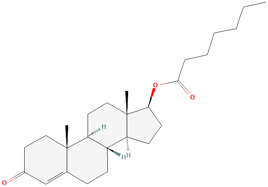 2D structure of testosterone enanthate